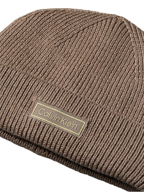 Cappellino in lana e cashmere beige Calvin Klein | LV04D8058GPF7